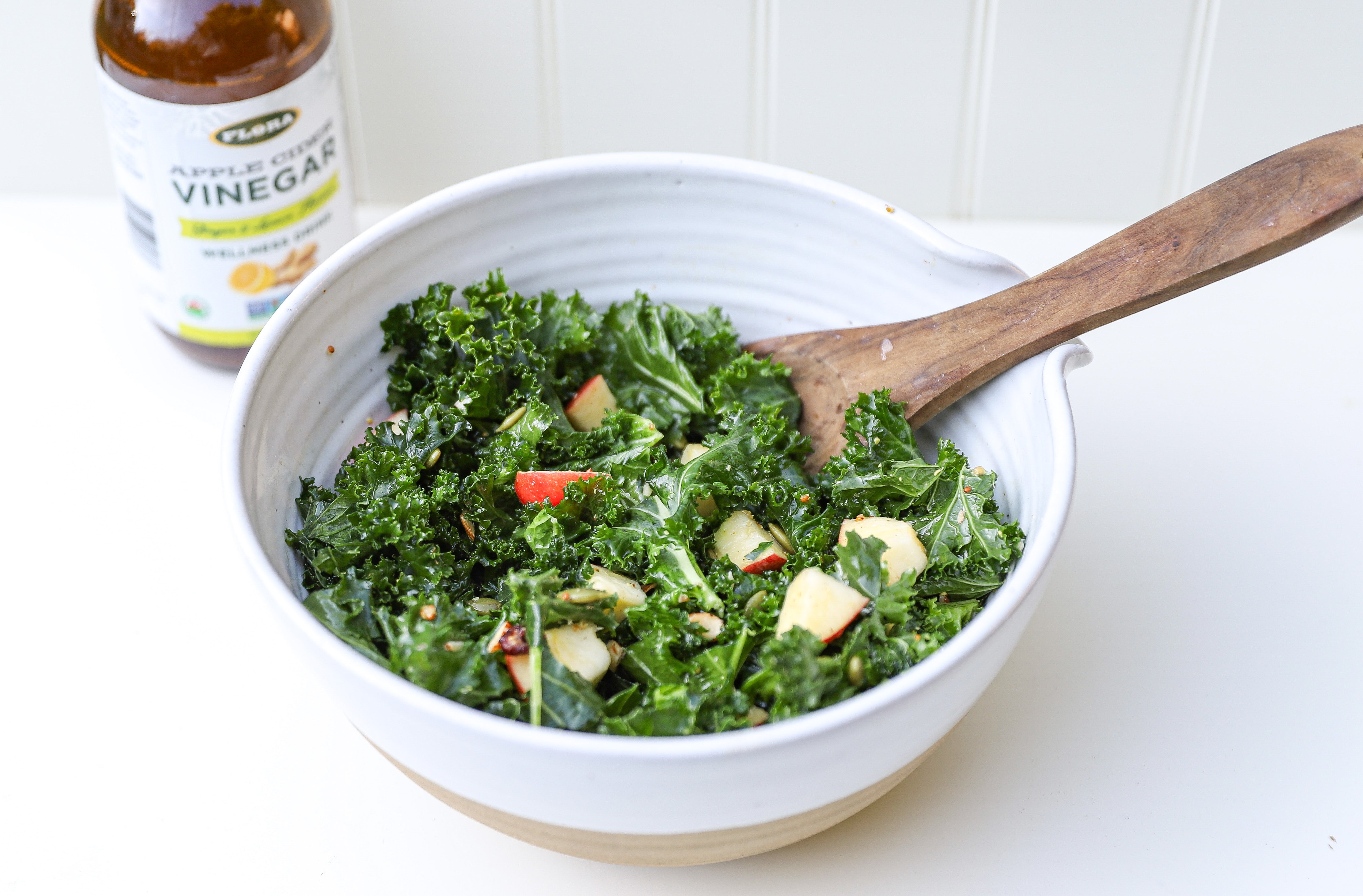 Kale Fall Salad with Apple Cider Vinaigrette Flora Health