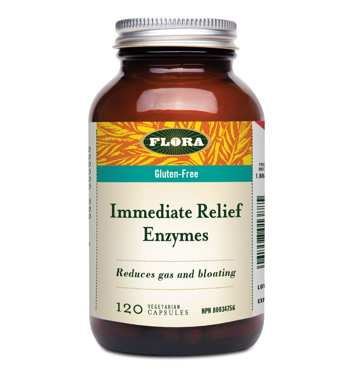 immediate gas and bloating relief supplements, vegetarian and gluten-free enzymes
