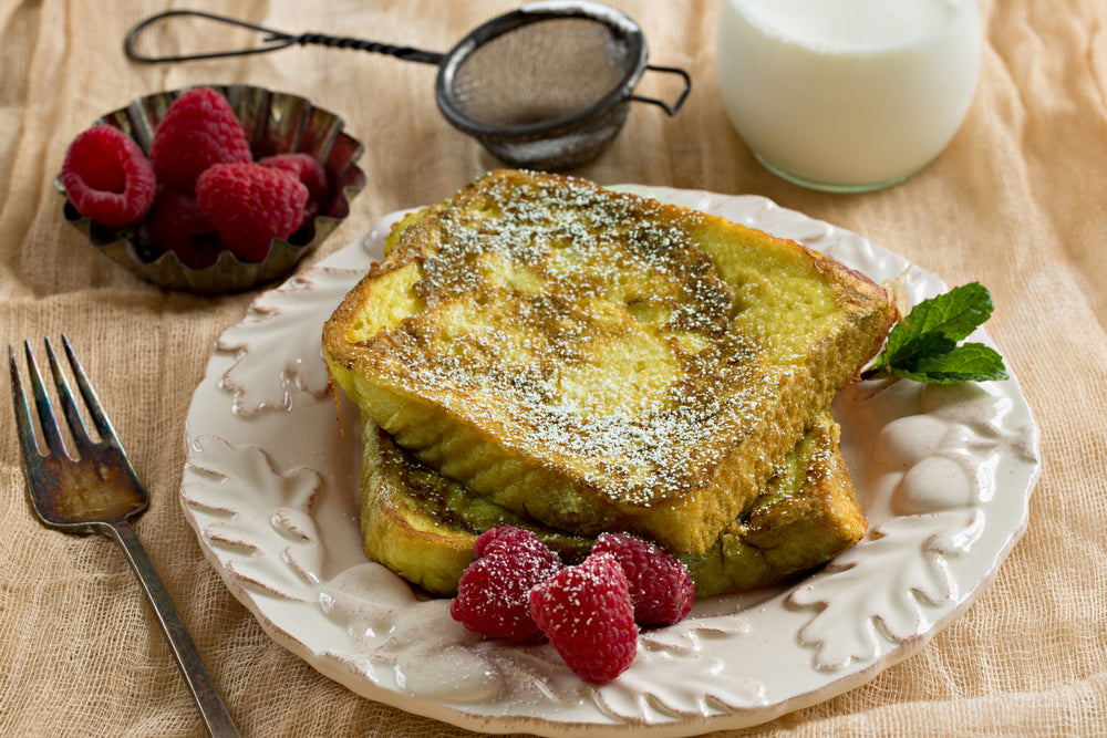 Grasshopper French Toast with Fermented Greens