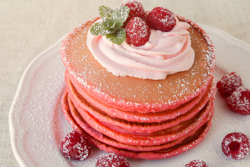 Vegan Pink Pancakes with Salus Red Beet Crystals