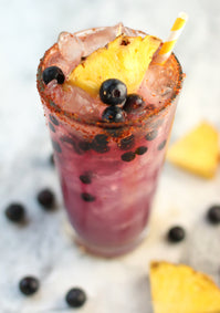 Blueberry + Pineapple + Lemon + Ginger Apple Cider Vinegar Mocktail
