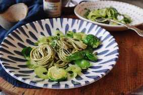 Pumpkin Seed & Pea Pasta Two Ways