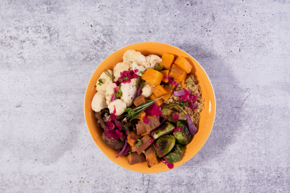 Longevity Bounty Bowl with MediterrAsian sauce