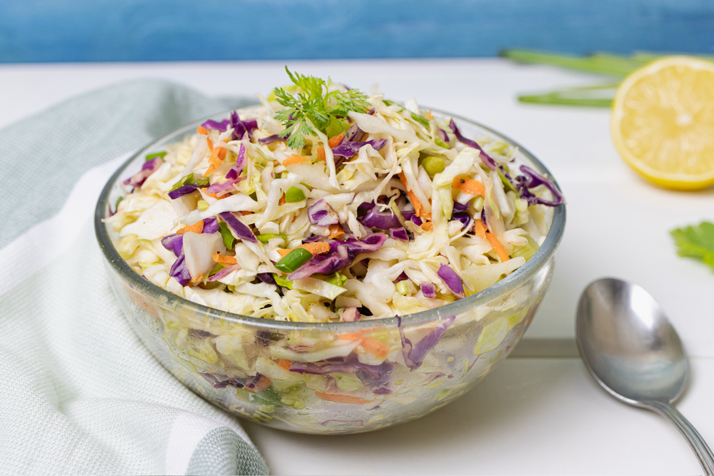 Healthy Tangy Mayo-Free Coleslaw