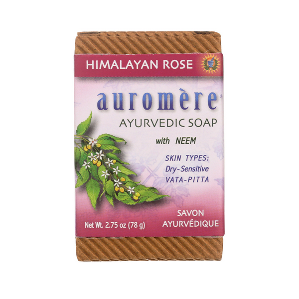 Savon en barre ayurvédique Auromère® | Rose de l'Himalaya