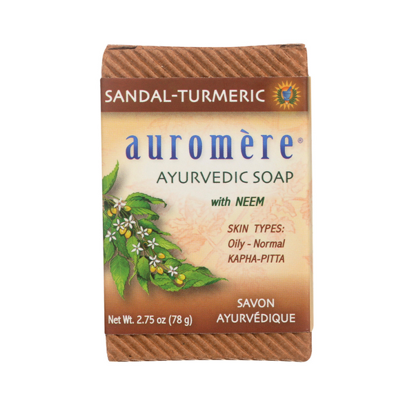 Savon en barre ayurvédique Auromère® | Sandale-Curcuma