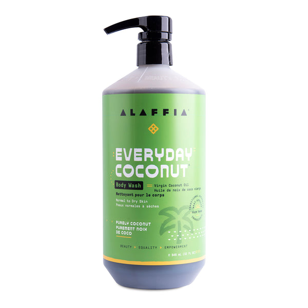 Alaffia EveryDay Coconut Body Wash - Purely Coconut | Nettoyant pour le corps Noix de coco quotidienne - Tout simplement de la noix de coco Alaffia