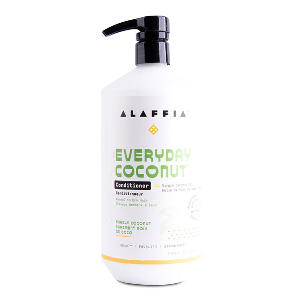 Alaffia EveryDay Après-shampooing à la noix de coco – Purement noix de coco | Conditionneur Noix de coco quotidien - Tout simplement de la noix de coco Alaffia