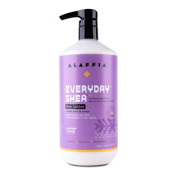 Alaffia EveryDay Shea Body Lotion - Lavender | Lotion pour le corps au karité et citronnelle - lavande Alaffia |