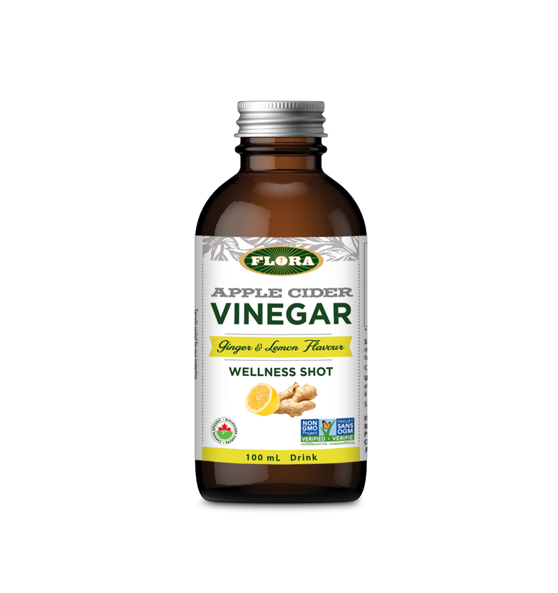 Apple Cider Vinegar - Ginger + Lemon | Vinaigre de cidre de pomme - Gingembre et arôme de citron