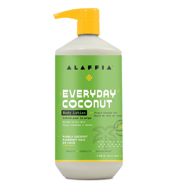 Fair trade body lotion with coconut and by Alaffia